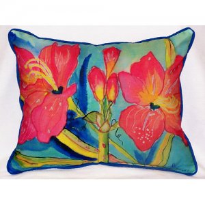 Pink Amaryllis Throw Pillow, 20 x 24 in.