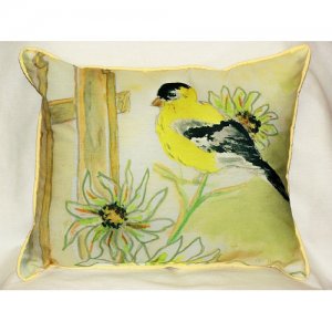 Betsys Goldfinch Throw Pillow- 20 x 24 in.