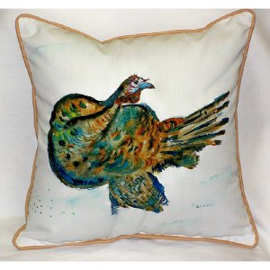 Turkey Throw Pillow- 22 x 22 in.