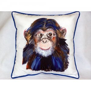 Chimpanzee Indoor & Outdoor Throw Pillow- 22 x 22 in.