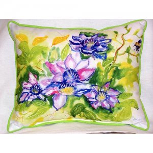 Clematis Indoor & Outdoor Throw Pillow- 20 x 24 in.