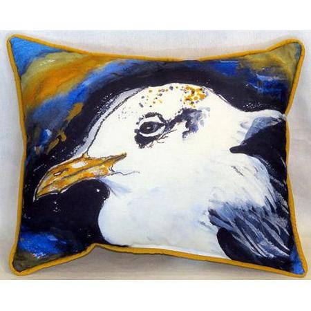 Gull Portrait Left Indoor & Outdoor Throw Pillow, 20 x 24 in.