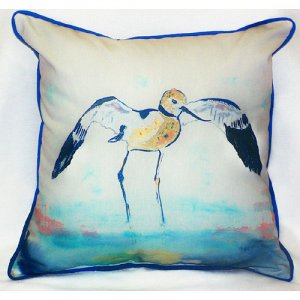 Betsys Avocet Throw Pillow - 22 x 22 in.