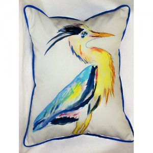 Vertical Blue Heron Throw Pillow- 20 x 24 in.