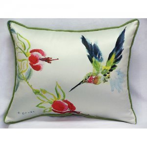 Betsys Hummingbird Throw Pillow- 20 x 24 in.