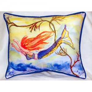 Diving Mermaid Throw Pillow- 20 x 24 in.