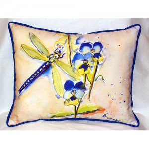 Interiors Blue Dragonfly Indoor & Outdoor Throw Pillow - 20 x 24 in.