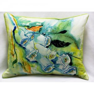 Foxgloves Indoor & Outdoor Throw Pillow- 16 x 20 in.
