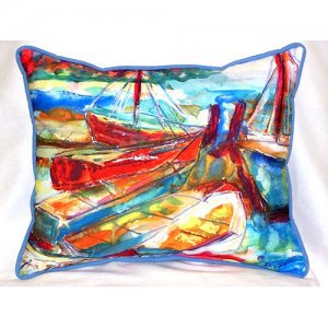 Betsys Marina Indoor & Outdoor Throw Pillow- 20 x 24 in.