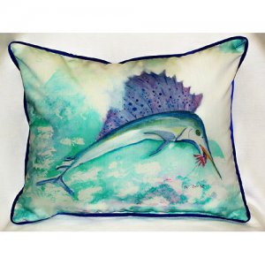 Betsys Sailfish Throw Pillow- 16 x 20 in.