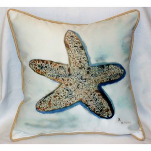 Betsys Starfish Throw Pillow- 22 x 22 in.