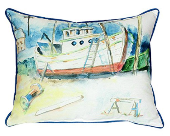 Old Boat Indoor & Outdoor Throw Pillow- 16 x 20 in.