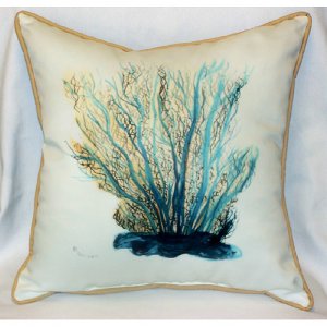 Blue Coral Throw Pillow, 22 x 22 in.