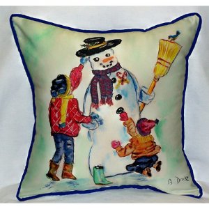Snowman Throw Pillow- 22 x 22 in.