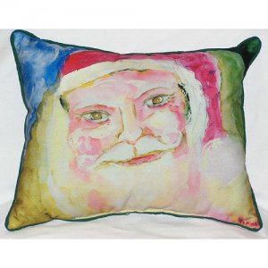 Santa Face Indoor & Outdoor Throw Pillow, 20 x 24 in.