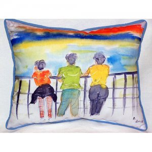 Ladies Looking Indoor & Outdoor Throw Pillow - 20 x 24 in.