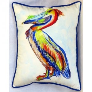 Sylvester Pelican Indoor & Outdoor Throw Pillow- 16 x 20 in.
