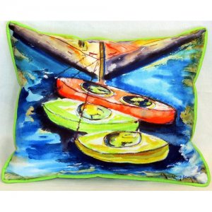 Kayaks Indoor & Outdoor Throw Pillow, 16 x 20 in -  JensenDistributionServices, MI48766