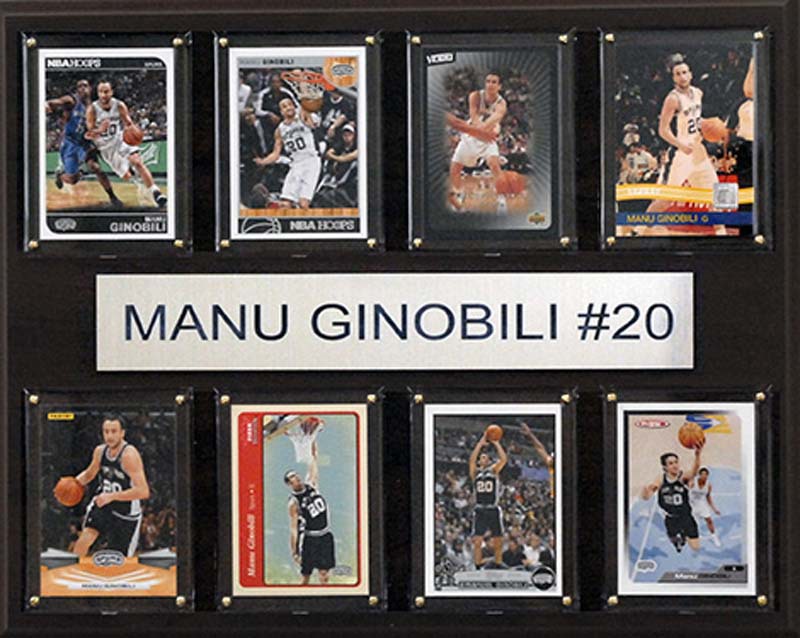 Picture of CandICollectables 1215GINOBILI8C NBA 12 x 15 in. Manu Ginobili San Antonio Spurs 8-Card Plaque