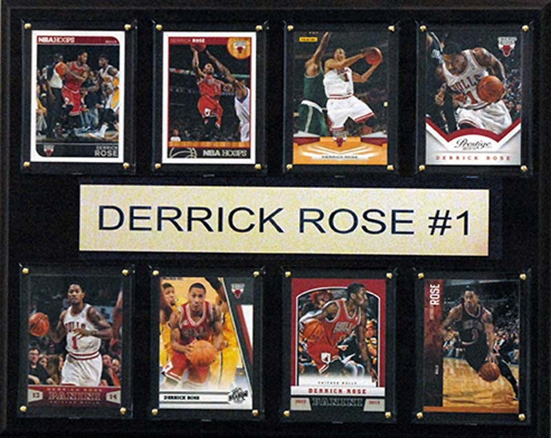 Picture of CandICollectables 1215DROSE8C NBA 12 x 15 in. Derrick Rose Chicago Bulls 8-Card Plaque