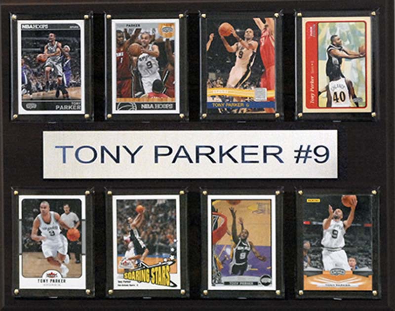 Picture of CandICollectables 1215TPARKER8C NBA 12 x 15 in. Tony Parker San Antonio Spurs 8-Card Plaque