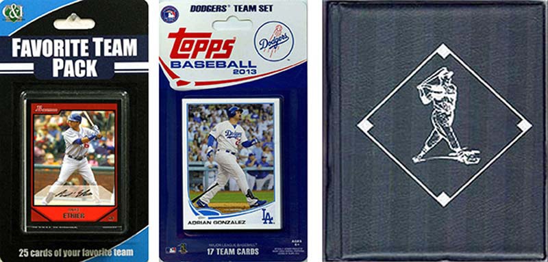 2013DODGERSTSC MLB Los Angeles Dodgers Licensed 2013 Topps Team Set & Favorite Player Trading Cards Plus Storage Album -  CandICollectables