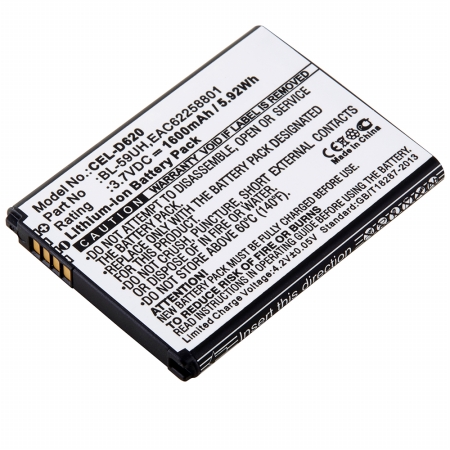 Picture of Dantona Industries CEL-D620 Replacement Cell Phone Battery for LG BL-59UH