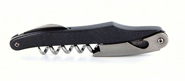 Picture of Farfalli FAR0109MTGRAPGL Graphite Gloss Metallized Dolphin Corkscrew