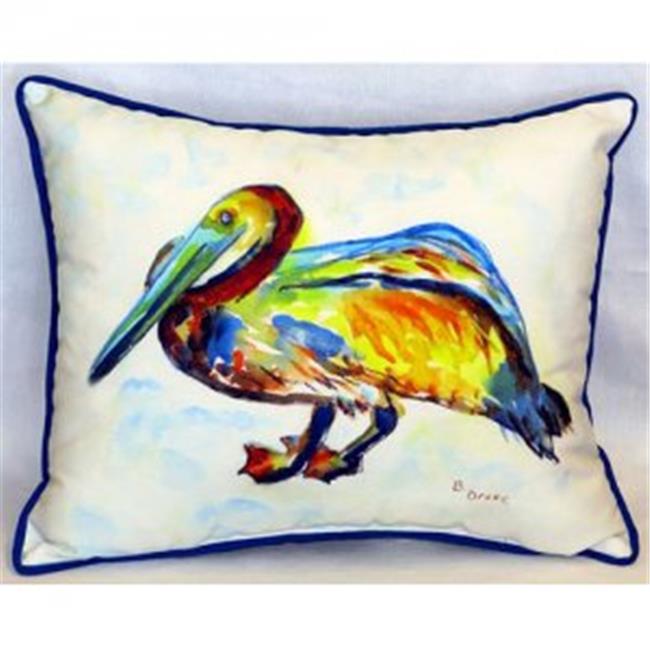 Betsy Drake HJ984A Gertrude Pelican Indoor & Outdoor Throw Pillow- 16 x 20 in.