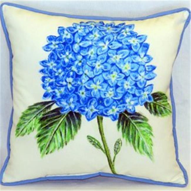 Betsy Drake ZP988 Dicks Hydrangea Indoor & Outdoor Throw Pillow- 22 x 22 in.