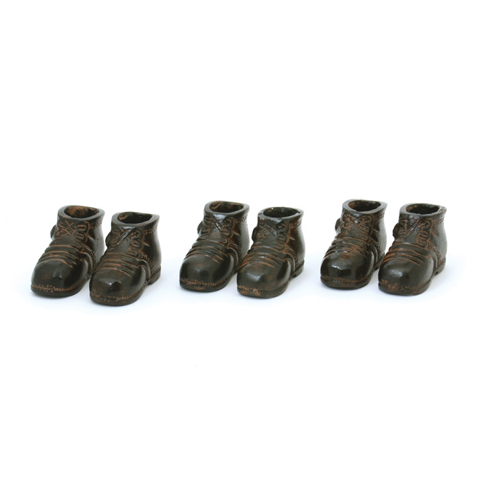 Picture of Cicso 11625 Set of Six Bronze Boys Shoes&#44; 0 x 3 in.