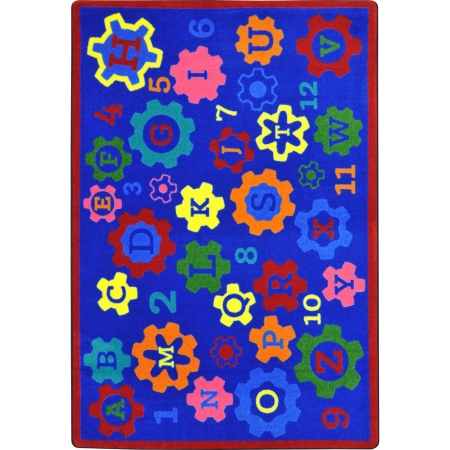 Picture of Joy Carpets 1907D Geared for Learning Classroom Seating Rectangle Rug  Multi Color - 7 ft. 8 in. x 10 ft. 9 in.