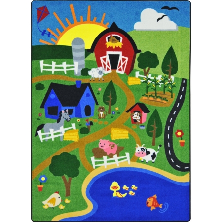 1887C Happy Farm Play Room Rectangle Rug Multi Color - 5 ft. 4 in. x 7 ft. 8 in.