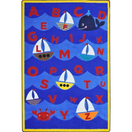 1913C Sailor Alphabet Classroom Seating Rectangle Rug Multi Color - 5 ft. 4 in. x 7 ft. 8 in.