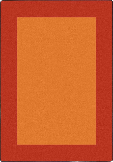 1898C-03 All Around Rectangle Classroom Carpet Orange - 5 ft. 4 in. x 7 ft. 8 in.