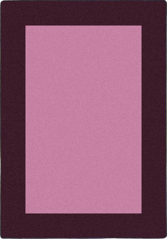 1898C-04 All Around Rectangle Classroom Carpet Purple - 5 ft. 4 in. x 7 ft. 8 in.