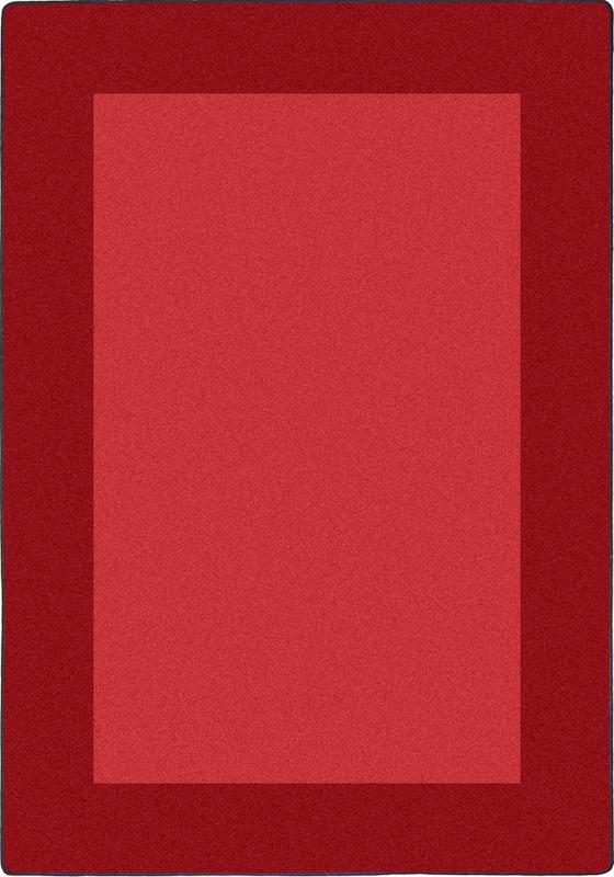 1898C-05 All Around Rectangle Classroom Carpet Red - 5 ft. 4 in. x 7 ft. 8 in.