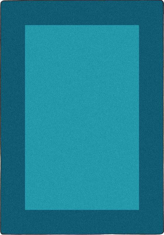 1898C-06 All Around Rectangle Classroom Carpet Teal - 5 ft. 4 in. x 7 ft. 8 in.
