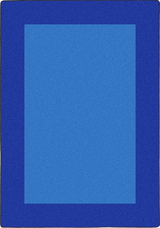 All Around Rectangle Classroom Carpet Blue - 7 ft. 8 in. x 10 ft. 9 in.