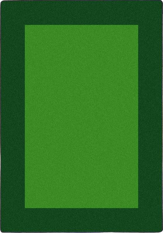 All Around Rectangle Classroom Carpet Green - 7 ft. 8 in. x 10 ft. 9 in.