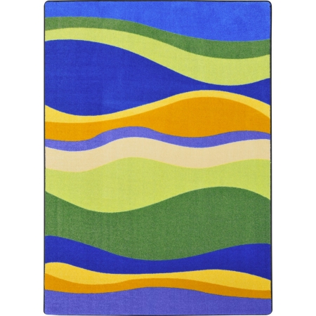 1893C Riding Waves Rectangle Classroom Rug Multi Color - 5 ft. 4 in. x 7 ft. 8 in.