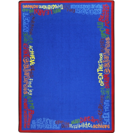 1855C Read Believe & Achieve Classroom Seating Rectangle Rug  Multi Color - 5 ft. 4 in. x 7 ft. 8 in.