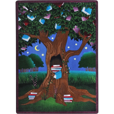 Picture of Joy Carpets 1793C Reading Tree Classroom Rectangle Carpet  Multi Color - 5 ft. 4 in. x 7 ft. 8 in.
