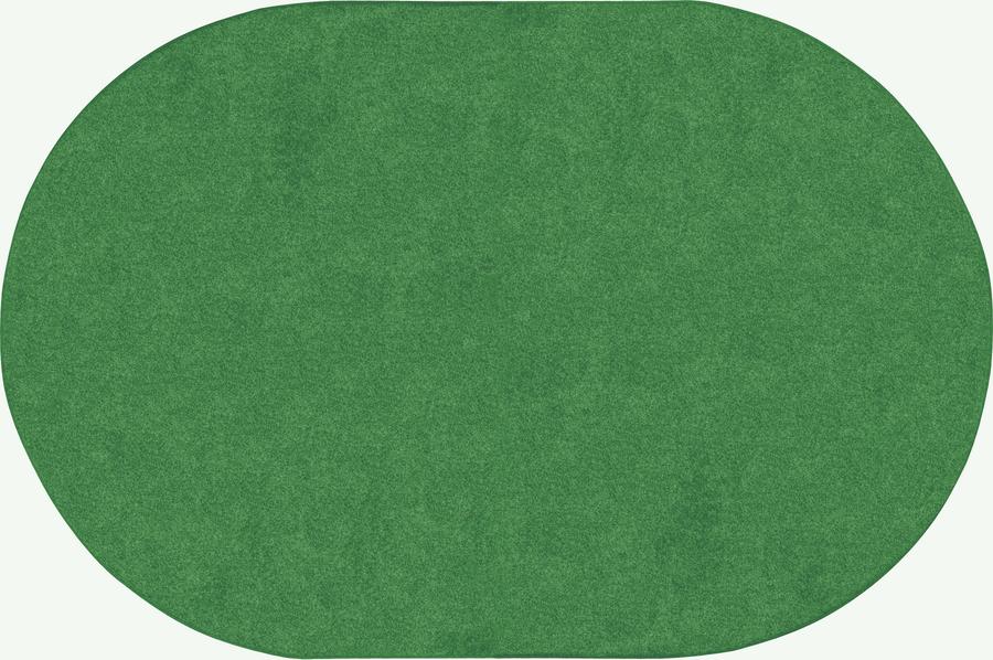 Just Kidding Classroom Oval Rug Grass Green - 6 x 9 in.