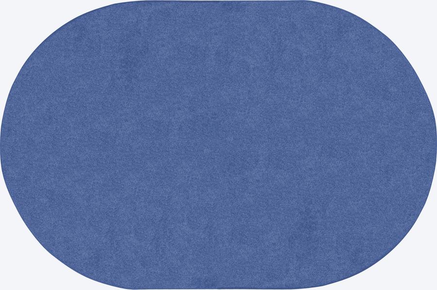 Just Kidding Classroom Oval Rug Cobalt Blue - 12 x 8 ft.