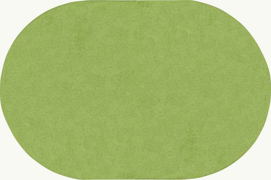 Just Kidding Classroom Oval Rug Lime Green - 12 x 8 ft.