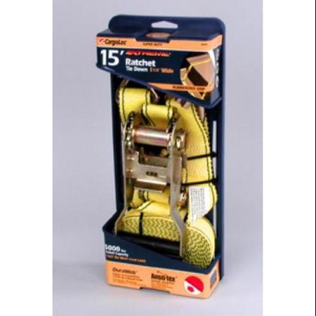 Picture of Allied International 84006 Ratchet Tie Down with Rubber Grip&#44; Yellow - 0.12 x 15 ft.