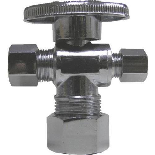 B & K Industries Turn Chrome Plated Brass Angled Valve, 0.25 in.