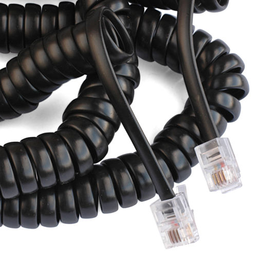 Picture of Black Point Products BT-015-BLACK Black Telephone Handset Cord&#44; 25 ft.