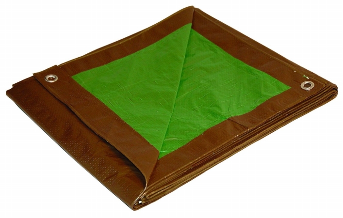Picture of Foremost Cut Size Tarp Brown Green 90810 Green & Brown Cut Size Reversible Tarp- 8 x 10 ft.